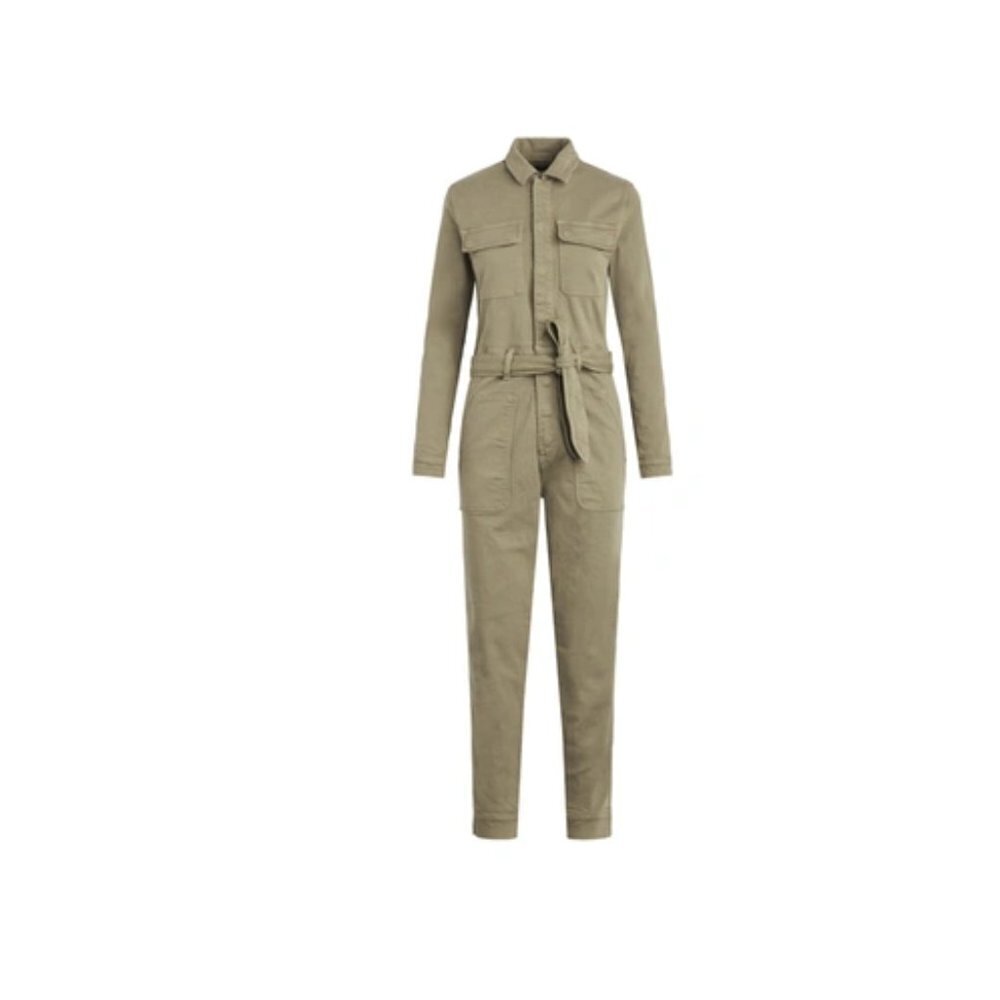 NWT Joe's Jeans Rika Jumpsuit in Uniform Belted Cotton Denim Boilersuit S $278